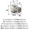 Amerock Chalice 1-1/4 inch (32mm) Diameter Champagne Bronze Cabinet Knob – 10 Pack(Satin Nickel)