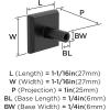 Amerock Chamfered Edge 1-1/16 inch (27mm) Length Satin Nickel Cabinet Knob – 10 Pack(Matte Black)