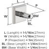 Amerock Chamfered Edge 1-1/16 inch (27mm) Length Satin Nickel Cabinet Knob – 10 Pack(Polished Chrome)