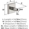Amerock Chamfered Edge 1-1/16 inch (27mm) Length Satin Nickel Cabinet Knob – 10 Pack(Satin Nickel)