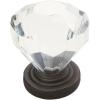 Amerock | Cabinet Knob | Satin Nickel | 1-1/4 inch (32 mm) Diameter | Traditional Classics | 5 Pack | Drawer Knob | Cabinet Hardware(Clear/Oil-Rubbed Bronze)