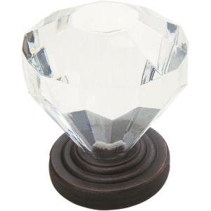 Amerock | Cabinet Knob | Satin Nickel | 1-1/4 inch (32 mm) Diameter | Traditional Classics | 5 Pack | Drawer Knob | Cabinet Hardware(Clear/Oil-Rubbed Bronze)