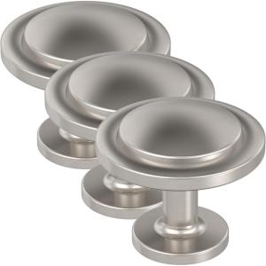 Amerock 10BX37025G10 | Satin Nickel Cabinet Knob | 1-3/16 inch (30mm) Diameter | 30 Pack | Loop | Furniture