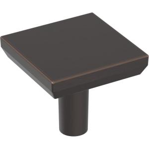 Amerock Chamfered Edge 1-1/16 inch (27mm) Length Satin Nickel Cabinet Knob – 10 Pack(Oil Rubbed Bronze)