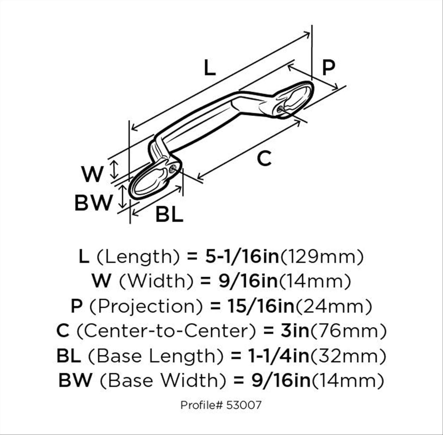 image:imageAmerock Cabinet Pull Satin Nickel 3 inch 76 mm Center to Center Everyday Heritage 10 Pack Drawer Pull Drawer Handle Cabinet Hardware