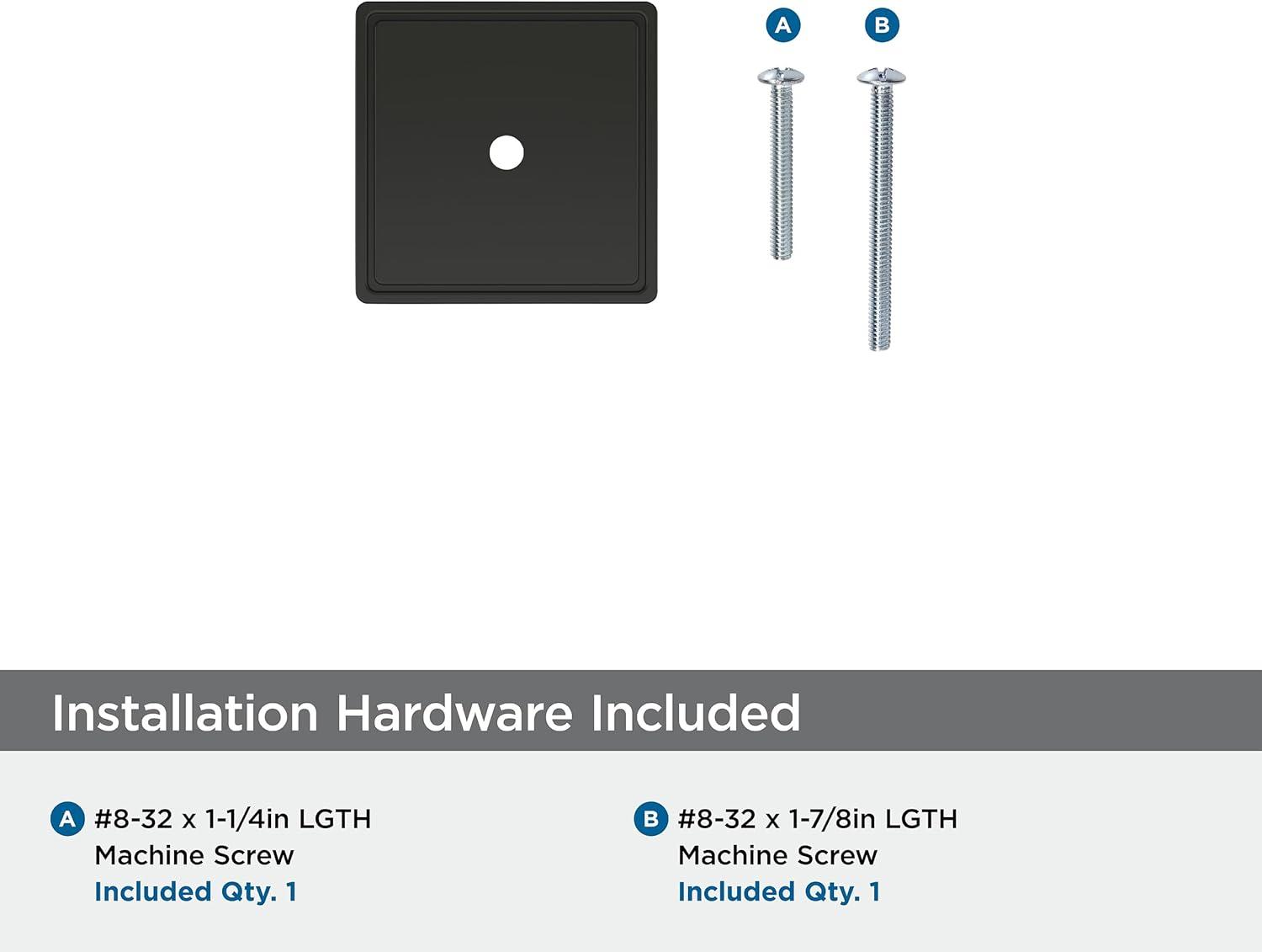 image:imageAmerock Thoreau 81316 inch 224mm CentertoCenter Rectangle Polished Chrome Cabinet Pull Backplate BP3760626Matte Black