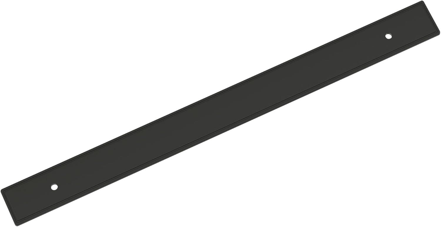 image:imageAmerock Thoreau 81316 inch 224mm CentertoCenter Rectangle Polished Chrome Cabinet Pull Backplate BP3760626Matte Black