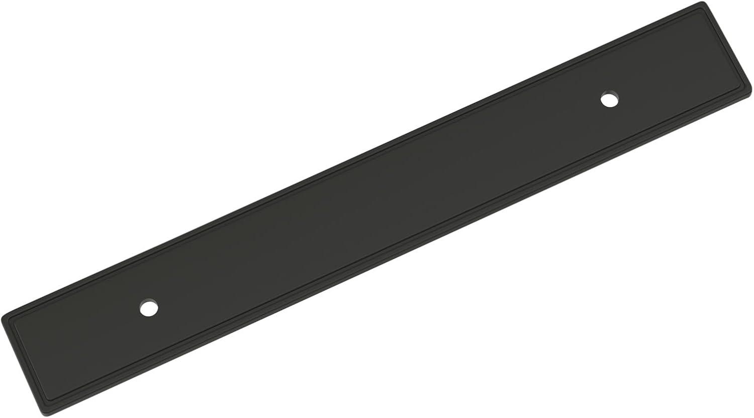image:imageAmerock Thoreau 81316 inch 224mm CentertoCenter Rectangle Polished Chrome Cabinet Pull Backplate BP3760626Matte Black