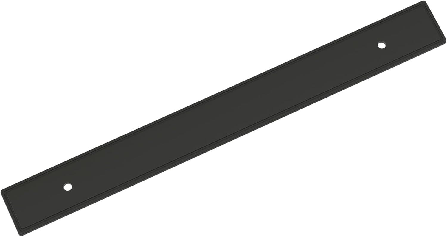 image:imageAmerock Thoreau 81316 inch 224mm CentertoCenter Rectangle Polished Chrome Cabinet Pull Backplate BP3760626Matte Black