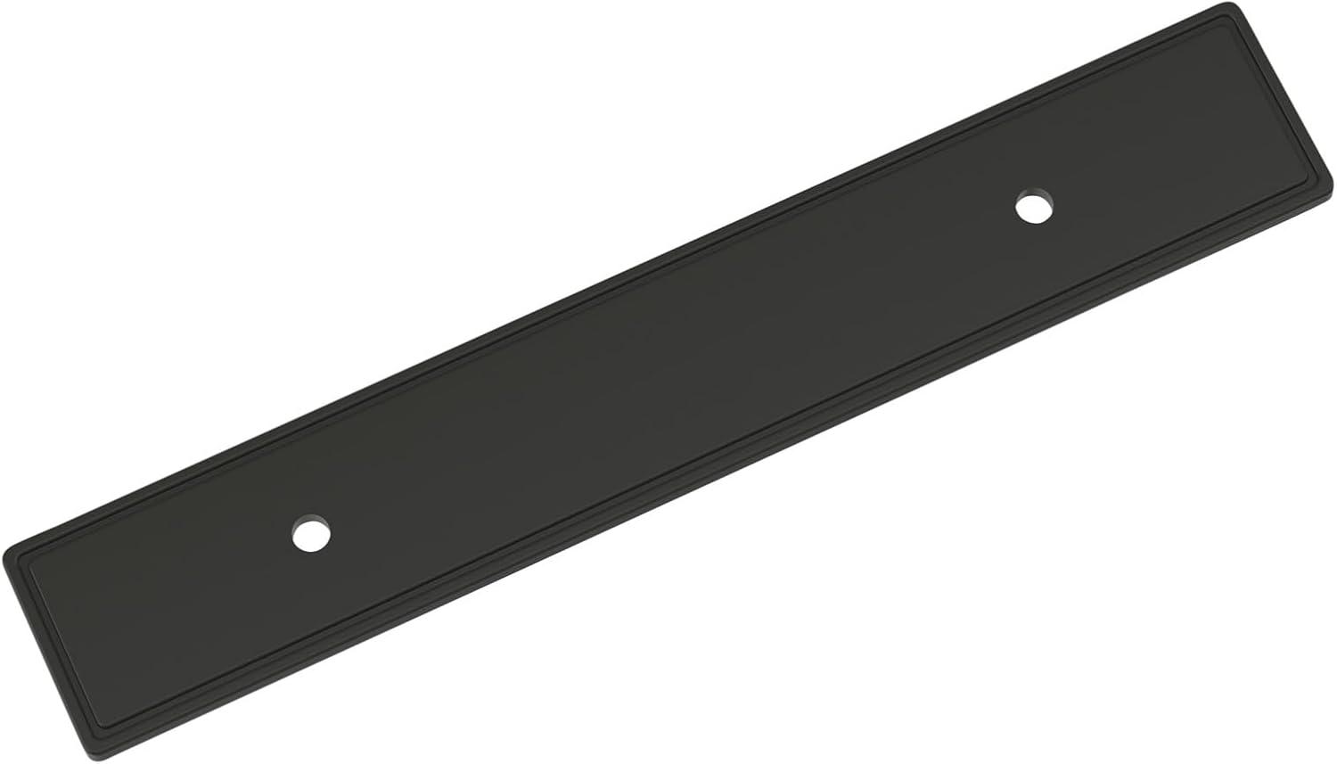 image:imageAmerock Thoreau 81316 inch 224mm CentertoCenter Rectangle Polished Chrome Cabinet Pull Backplate BP3760626Matte Black