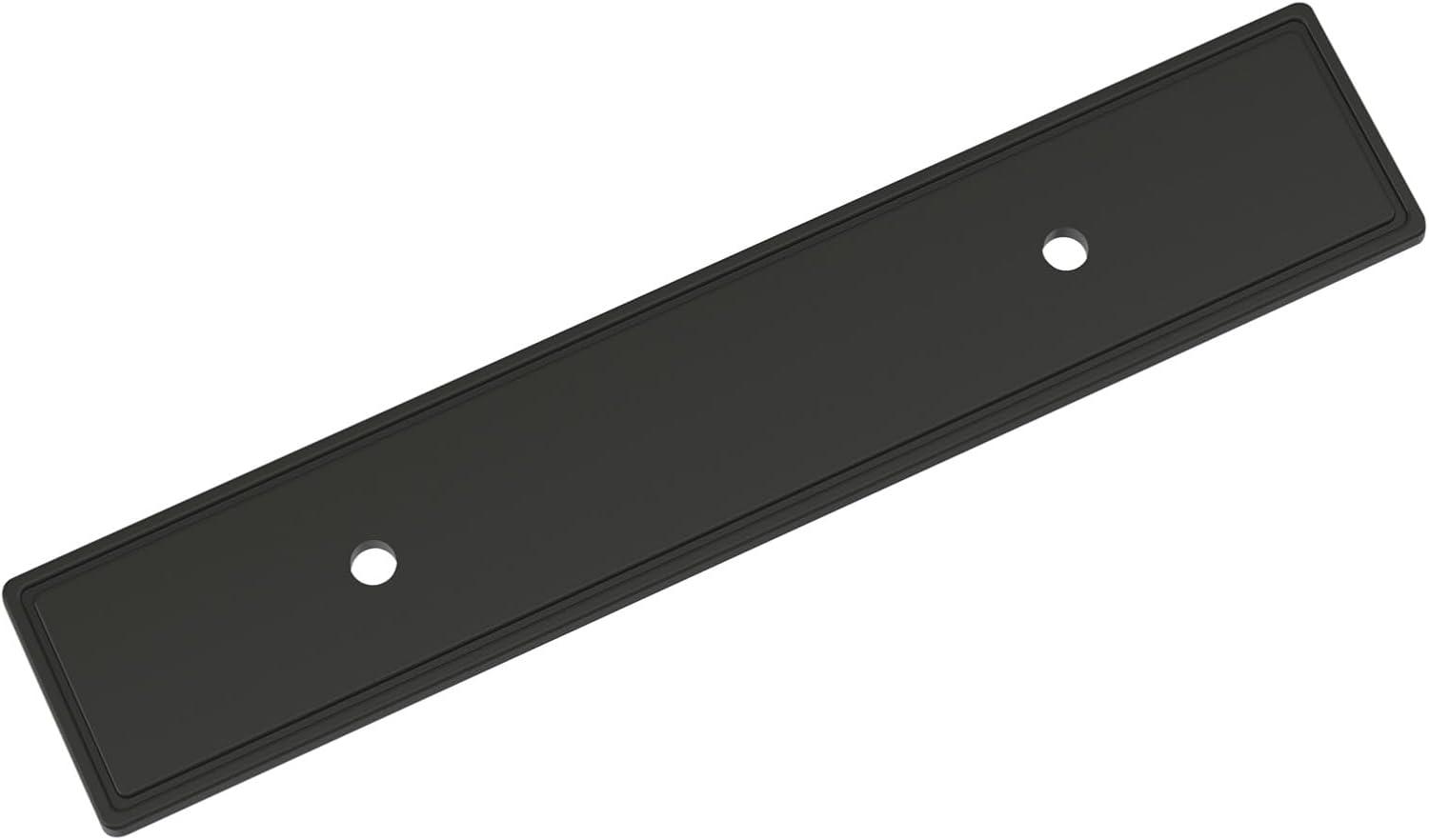 image:imageAmerock Thoreau 81316 inch 224mm CentertoCenter Rectangle Polished Chrome Cabinet Pull Backplate BP3760626Matte Black