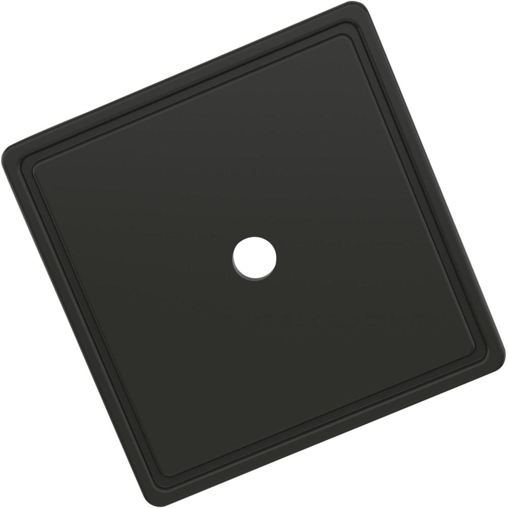 image:imageAmerock Thoreau 81316 inch 224mm CentertoCenter Rectangle Polished Chrome Cabinet Pull Backplate BP3760626Matte Black