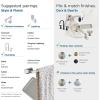 Amerock | Champagne Bronze | Highland Ridge | Towel Bar | 18 inch (457 mm) | 4 Piece | Bathroom Accessories Set(Brushed Nickel)