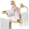 Amerock | Champagne Bronze | Highland Ridge | Towel Bar | 18 inch (457 mm) | 4 Piece | Bathroom Accessories Set(Champagne Bronze)
