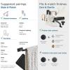 Amerock | Champagne Bronze | Highland Ridge | Towel Bar | 18 inch (457 mm) | 4 Piece | Bathroom Accessories Set(Matte Black)