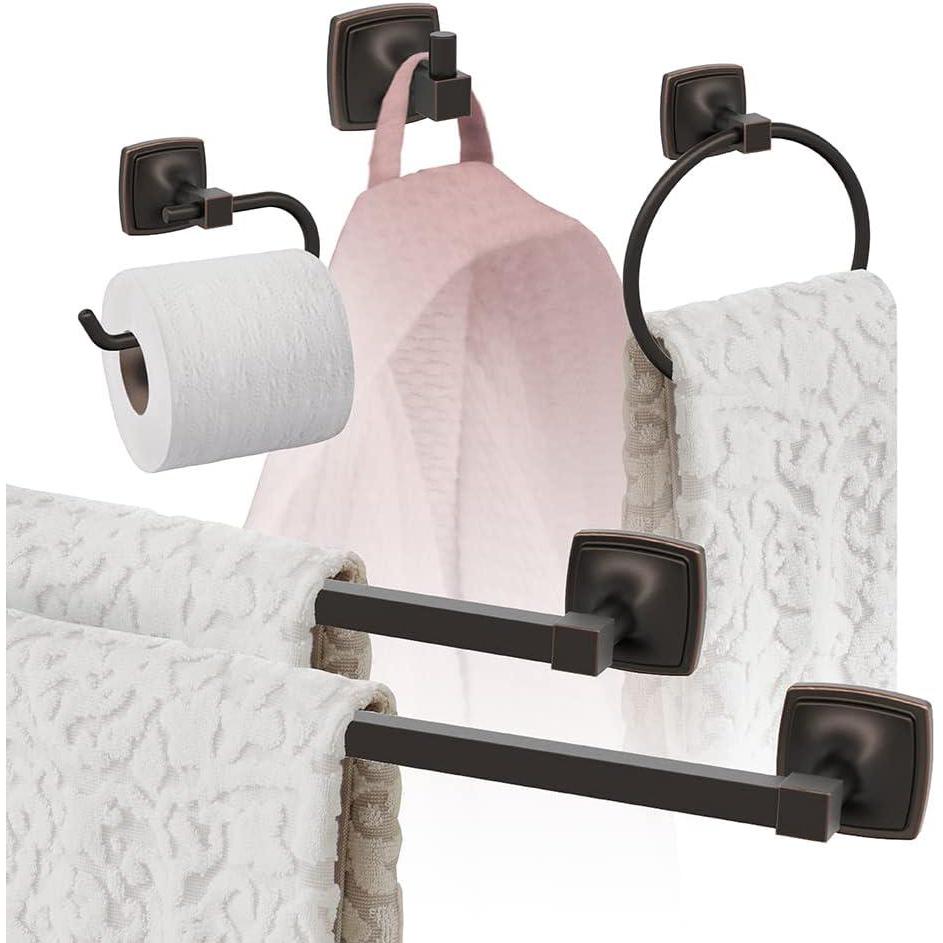 image:imageAmerock Oil Rubbed Bronze Stature 5 Piece Bathroom Accessories Set