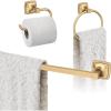 Amerock | Champagne Bronze | Stature | Towel Bar | 24 inch (610 mm) | 3 Piece | Bathroom Accessories Set