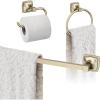Amerock | Golden Champagne | Stature | Towel Bar | 24 inch (610 mm) | 3 Piece | Bathroom Accessories Set
