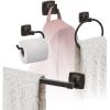 Amerock | Oil Rubbed Bronze | Stature | Towel Bar | 18 inch (457 mm) | 4 Piece | Bathroom Accessories Set