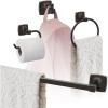 Amerock | Oil Rubbed Bronze | Stature | Towel Bar | 24 inch (610 mm) | 4 Piece | Bathroom Accessories Set