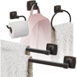 Amerock | Oil Rubbed Bronze | Stature | 5 Piece | Bathroom Accessories Set