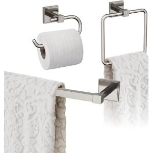 Amerock | Brushed Nickel | Appoint | Towel Bar | 18 inch (457 mm) | 3 Piece | Bathroom Accessories Set