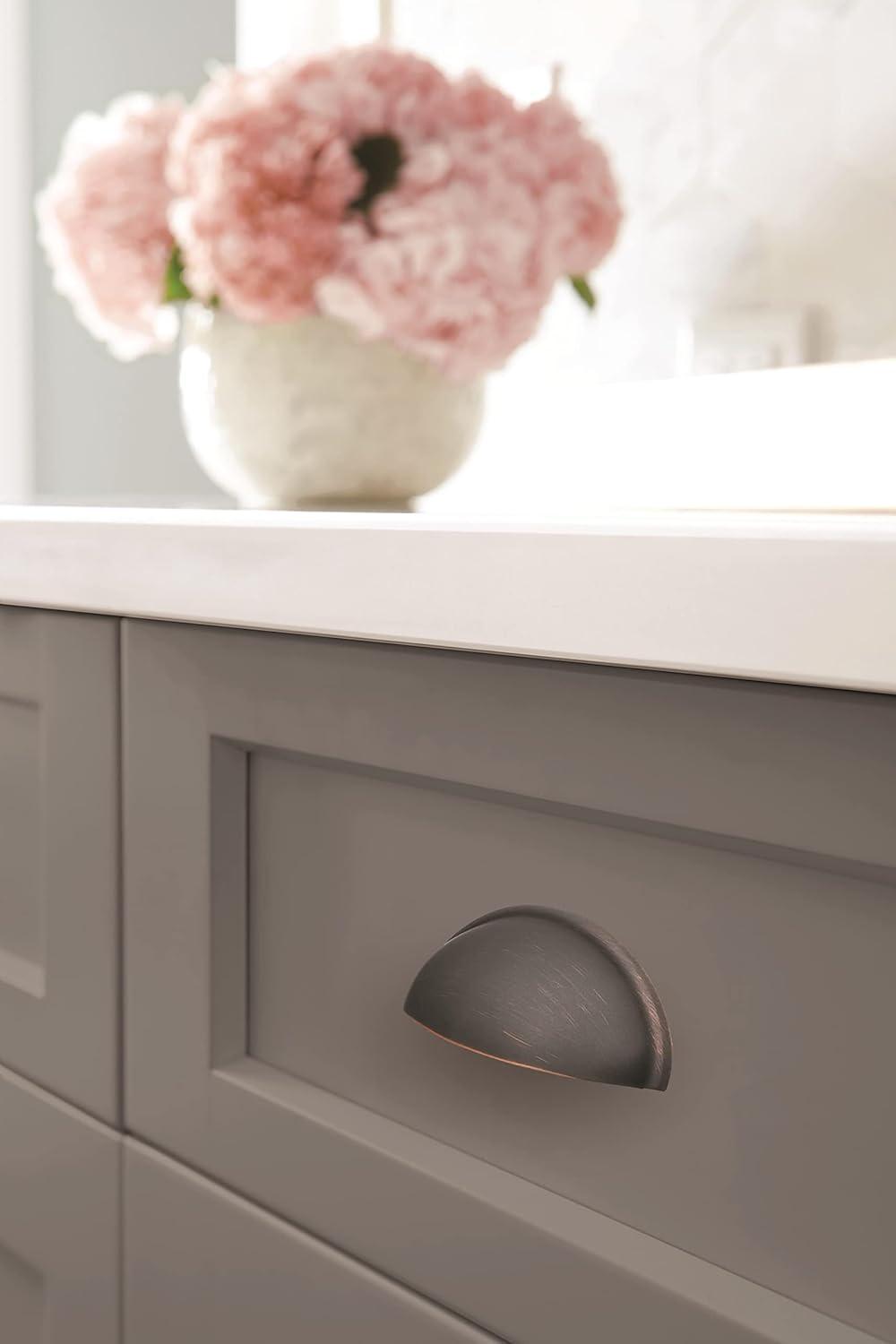 image:imageAmerock Cabinet Cup Pull Oil Rubbed Bronze 3 inch 76 mm Center to Center Ravino 10 Pack Drawer Pull Drawer Handle Cabinet Hardware