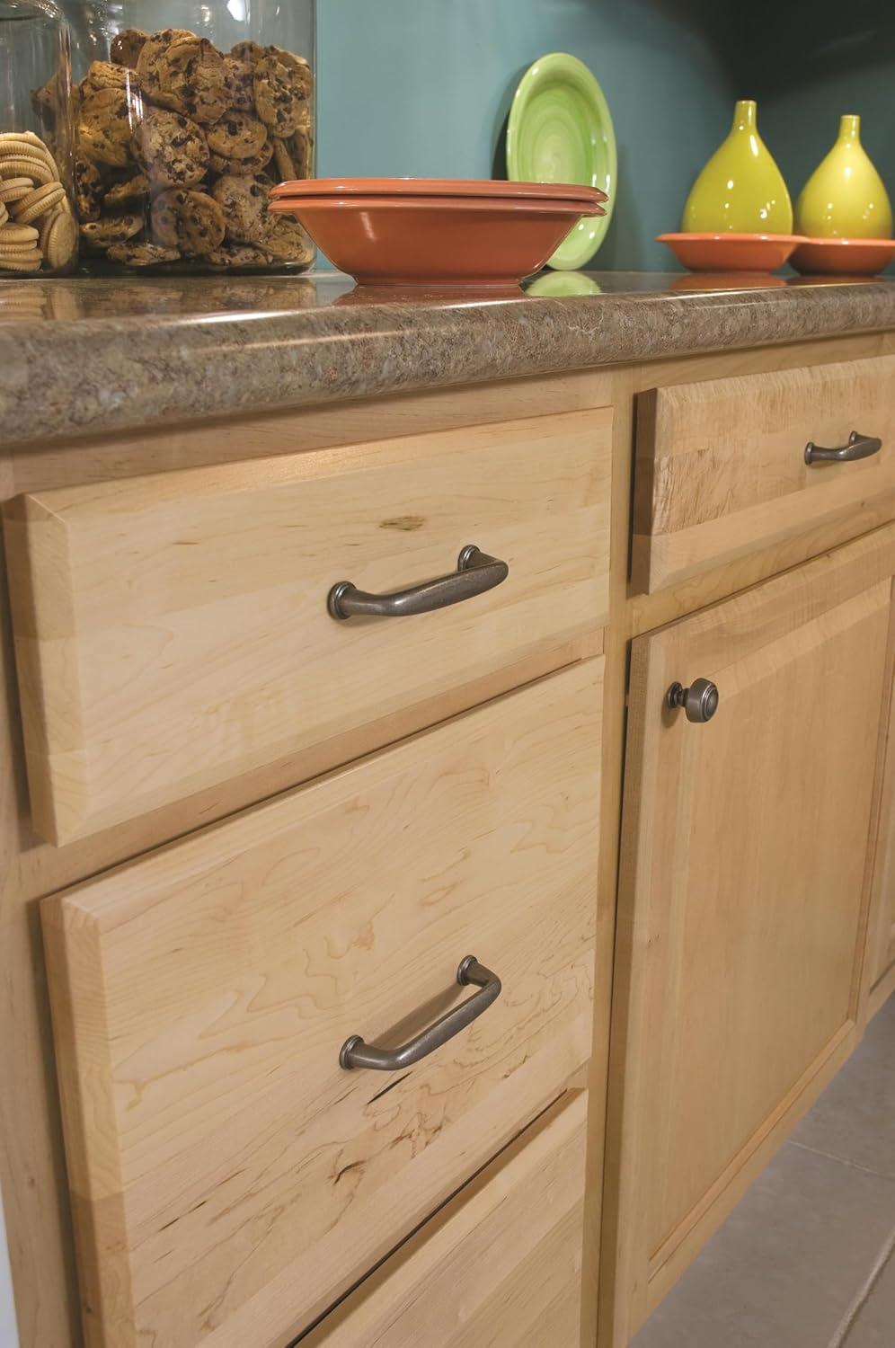 image:imageAmerock Cabinet Knob Weathered Nickel 1316 inch 30 mm Diameter Kane 1 Pack Drawer Knob Cabinet HardwareWeathered Nickel