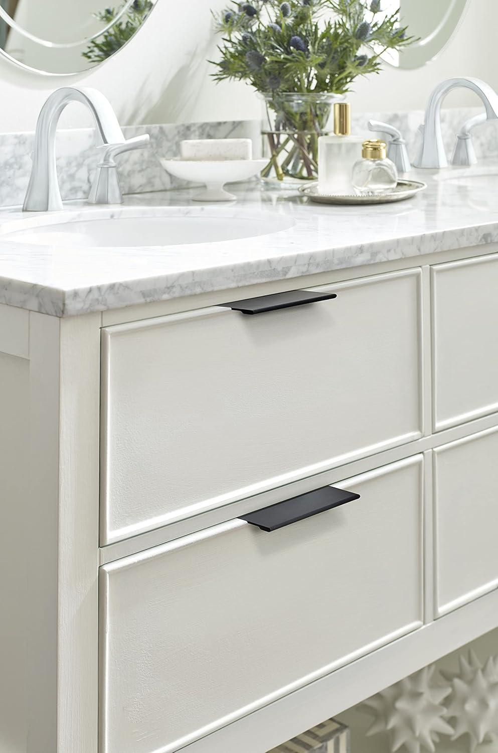 image:imageAmerock Cabinet Pull Oil Rubbed Bronze 334 inch 96 mm Center to Center Edge Pull 1 Pack Drawer Pull Drawer Handle Cabinet HardwareMatte Black