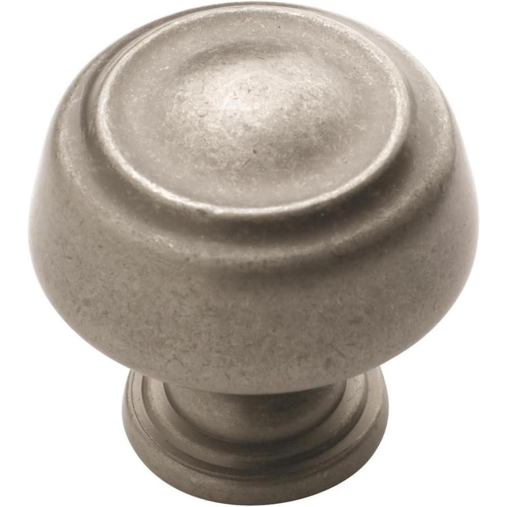 image:imageAmerock Cabinet Knob Weathered Nickel 1316 inch 30 mm Diameter Kane 1 Pack Drawer Knob Cabinet HardwareWeathered Nickel