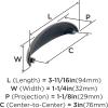 Amerock | Cabinet Cup Pull | Oil Rubbed Bronze | 3 inch (76 mm) Center to Center | Ravino | 5 Pack | Drawer Pull | Drawer Handle | Cabinet Hardware