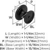 Amerock | Cabinet Knob | Black Nickel | 1-1/4 inch (32 mm) Diameter | Ravino | 1 Pack | Drawer Knob | Cabinet Hardware(Black Nickel)