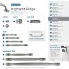Amerock | Cabinet Pull | Aged Pewter | 3 inch (76 mm) Center to Center | Highland Ridge | 1 Pack | Drawer Pull | Drawer Handle | Cabinet Hardware(Aged Pewter)