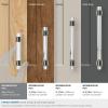 Amerock | Cabinet Pull | Clear/Gunmetal | 3 inch (76 mm) Center to Center | Glacio | 1 Pack | Drawer Pull | Drawer Handle | Cabinet Hardware(Clear/Gunmetal)