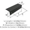 Amerock | Cabinet Pull | Oil Rubbed Bronze | 3-3/4 inch (96 mm) Center to Center | Edge Pull | 1 Pack | Drawer Pull | Drawer Handle | Cabinet Hardware(Matte Black)