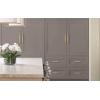 Amerock | Cabinet Pull | Weathered Nickel | 3 inch (76 mm) Center to Center | Kane | 1 Pack | Drawer Pull | Drawer Handle | Cabinet Hardware(Golden Champagne)