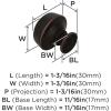Amerock BP53700CZ | Champagne Bronze Cabinet Knob | 1-3/16 inch (30mm) Diameter Drawer Knob | Kane | Furniture Hardware(Oil Rubbed Bronze)
