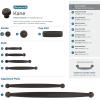 Amerock BP53700CZ | Champagne Bronze Cabinet Knob | 1-3/16 inch (30mm) Diameter Drawer Knob | Kane | Furniture Hardware(Oil Rubbed Bronze)