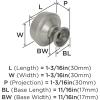 Amerock BP53700CZ | Champagne Bronze Cabinet Knob | 1-3/16 inch (30mm) Diameter Drawer Knob | Kane | Furniture Hardware(Satin Nickel)