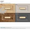 Amerock BP53801CZ | Champagne Bronze Cup Pull | 3-3/4 inch (96mm) Center-to-Center Drawer Pull | Kane | Furniture Hardware(Champagne Bronze)