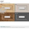 Amerock BP53801CZ | Champagne Bronze Cup Pull | 3-3/4 inch (96mm) Center-to-Center Drawer Pull | Kane | Furniture Hardware(Polished Chrome)