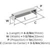 Amerock BP53801CZ | Champagne Bronze Cup Pull | 3-3/4 inch (96mm) Center-to-Center Drawer Pull | Kane | Furniture Hardware(Polished Chrome)