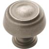 Amerock | Cabinet Knob | Weathered Nickel | 1-3/16 inch (30 mm) Diameter | Kane | 1 Pack | Drawer Knob | Cabinet Hardware(Weathered Nickel)