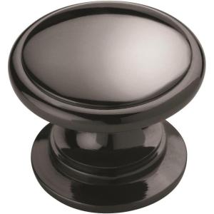 Amerock | Cabinet Knob | Black Nickel | 1-1/4 inch (32 mm) Diameter | Ravino | 1 Pack | Drawer Knob | Cabinet Hardware(Black Nickel)