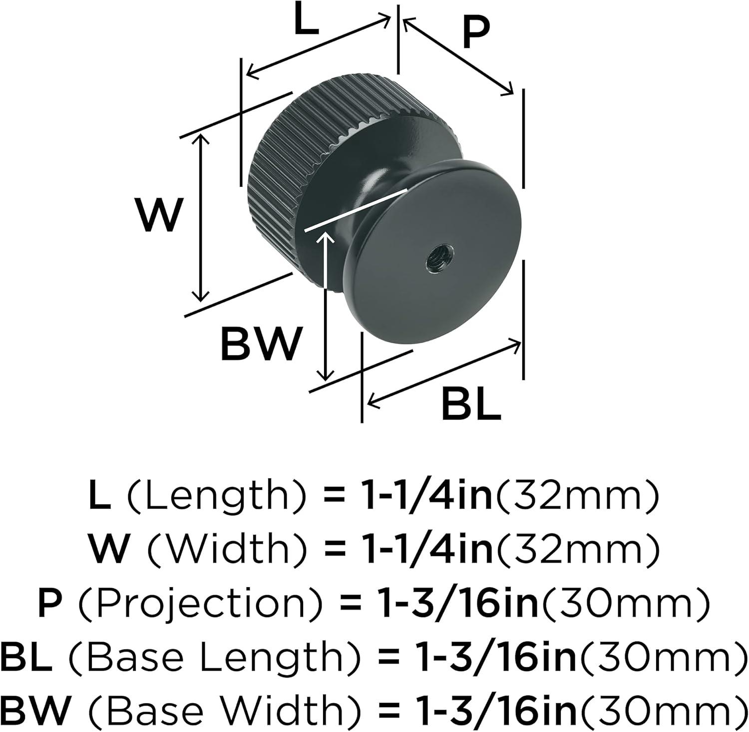 image:imageAmerock Cabinet Knob Black Brushed Nickel 114 inch 32 mm Diameter Carrigan 1 Pack Drawer Knob Cabinet HardwareMatte Black