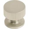 Amerock | Cabinet Knob | Black Brushed Nickel | 1-1/4 inch (32 mm) Diameter | Carrigan | 1 Pack | Drawer Knob | Cabinet Hardware(Silver Champagne)
