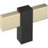 Amerock | Cabinet Knob | Black Brushed Nickel/Polished Chrome | 2-3/8 inch (60 mm) Length | Mulino | 1 Pack | Drawer Knob | Cabinet Hardware(Golden Champagne/Matte Black)