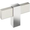 Amerock | Cabinet Knob | Black Brushed Nickel/Polished Chrome | 2-3/8 inch (60 mm) Length | Mulino | 1 Pack | Drawer Knob | Cabinet Hardware(Satin Nickel/Polished Chrome)