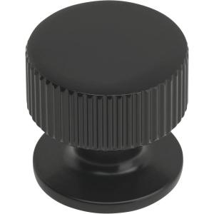 Amerock | Cabinet Knob | Black Brushed Nickel | 1-1/4 inch (32 mm) Diameter | Carrigan | 1 Pack | Drawer Knob | Cabinet Hardware(Matte Black)