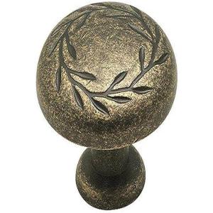 Amerock | Cabinet Knob | Oil Rubbed Bronze | 1-5/16 inch (33 mm) Diameter | Nature’S Splendor | 1 Pack | Drawer Knob | Cabinet Hardware(Weathered Brass)